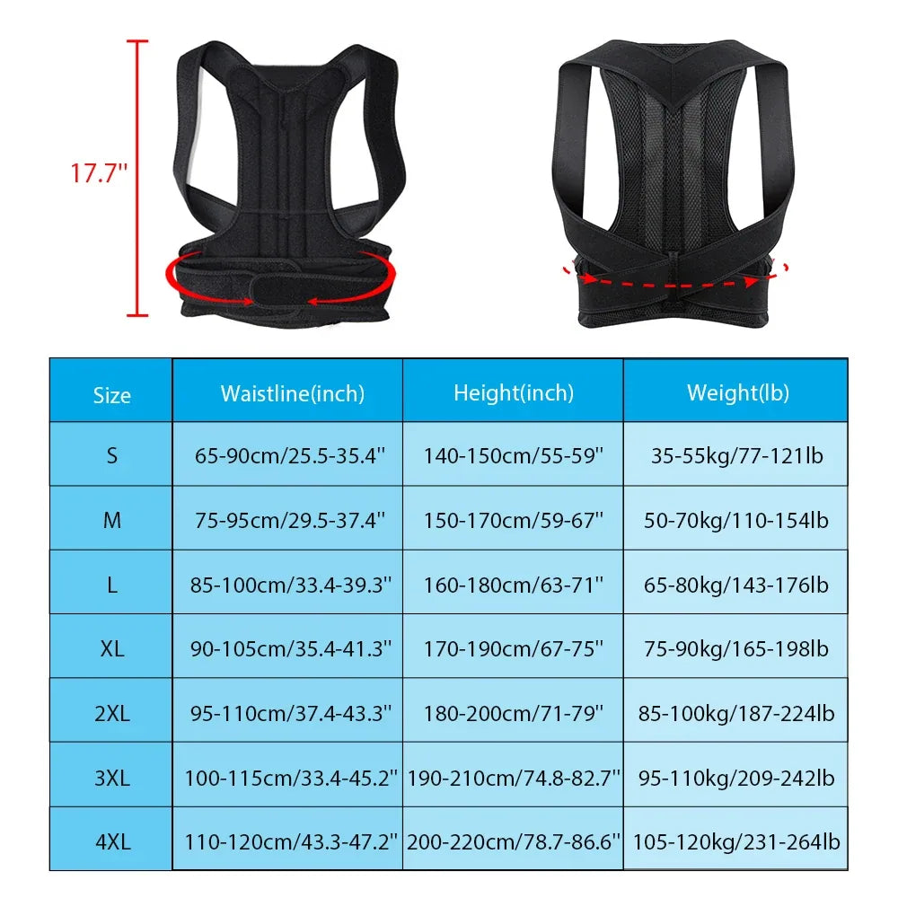 Adjustable Lumbar Posture Support Belt